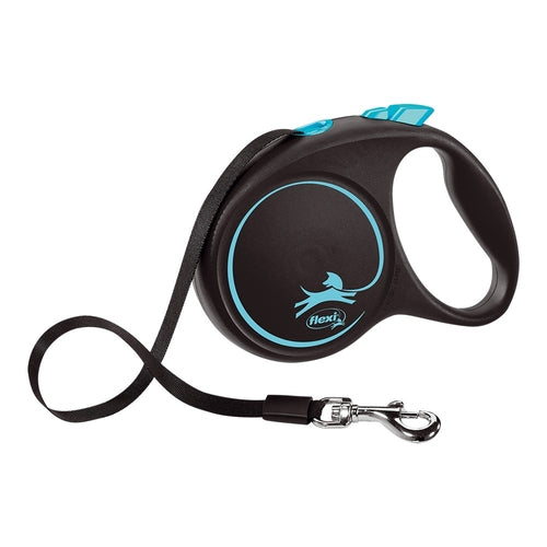 Guinzaglio per Cani Flexi BLACK DESIGN 5 m Blu Taglia M