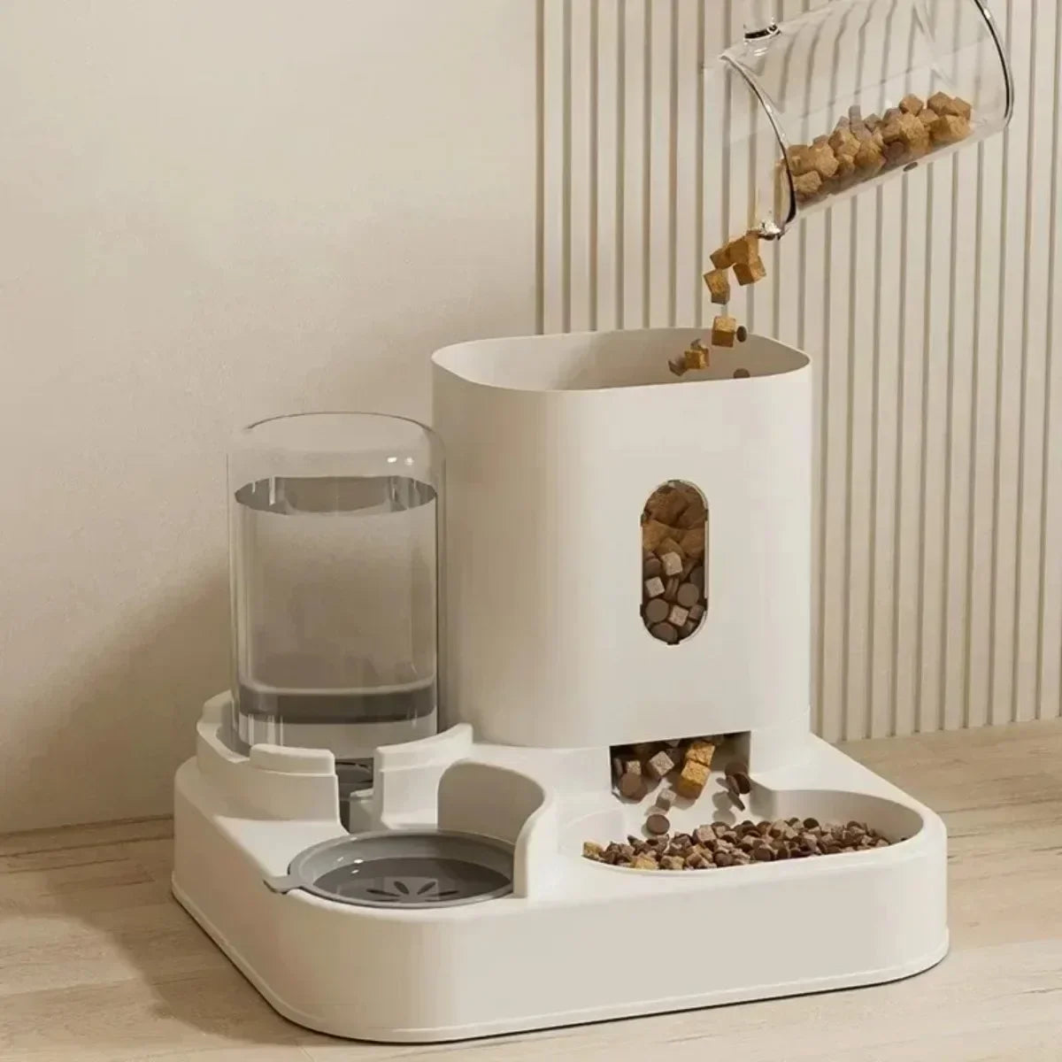 Automatic Feeder Dog Cat Food Bowl With Water Fountain Large Capacity Pet Food Storage Dispenser Container Puppy Pet Accessories
Mangiatoia Doppia Automatica per Cani e Gatti con Fontanella d'Acqua